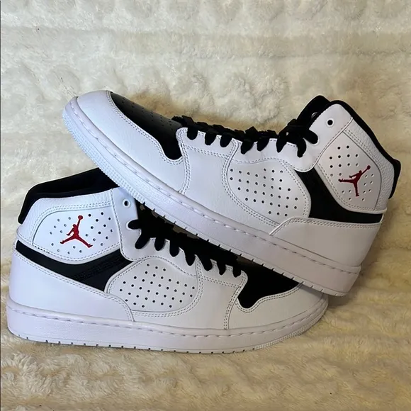 Nike Jordan Access White and Black Sneakers Size 9.5