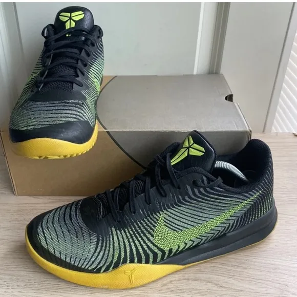 NIKE KB 2016 Kobe Basketball MENTALITY II Shoes VOLT/BLACK - MEN  10