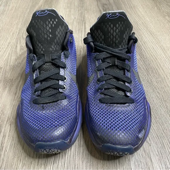 Nike Kobe 10 blackout 2014 Size‎ 4.5Y Purple Black Basketball Shoes 726067-005