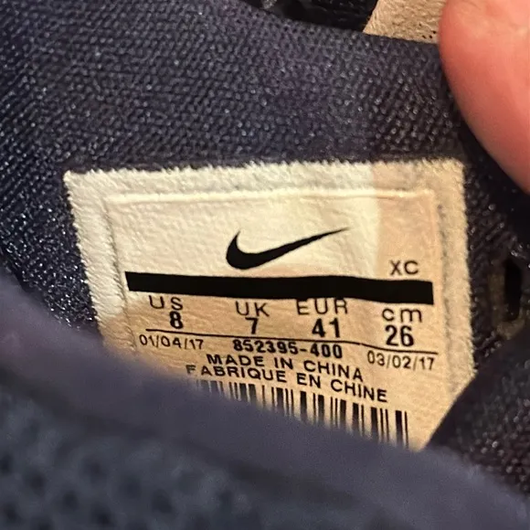 NIKE Kylie 3 Obsidian Basketball Shoe Mens 8 White Navy Gold Lace Up EXCELLENT