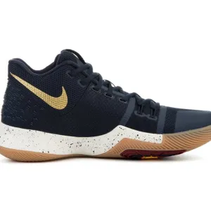 NIKE Kylie 3 Obsidian Basketball Shoe Mens 8 White Navy Gold Lace Up EXCELLENT