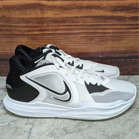 Nike Kyrie Low 5 Men's 11.5 White Black Wolf Grey Basketball shoes DJ6012-102