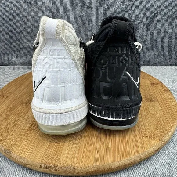 Nike LeBron 16 Equality Shoes Boys Size 6Y White Black Basketball Sneakers
