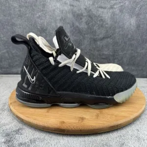 Nike LeBron 16 Equality Shoes Boys Size 6Y White Black Basketball Sneakers