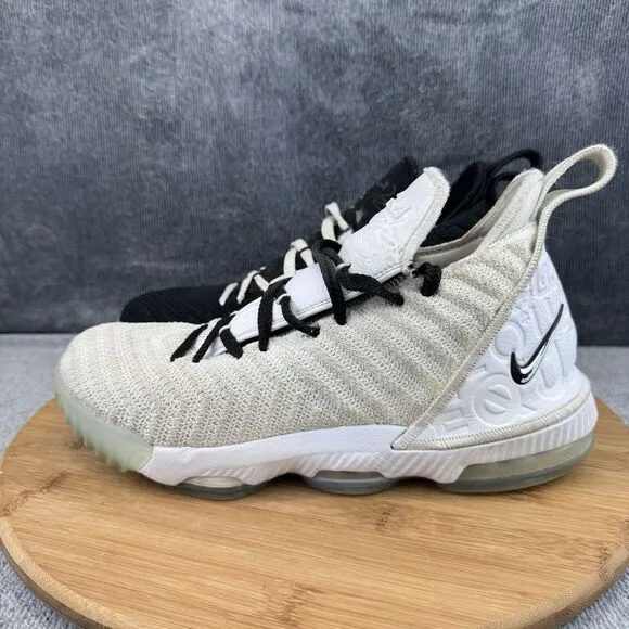 Nike LeBron 16 Equality Shoes Boys Size 6Y White Black Basketball Sneakers