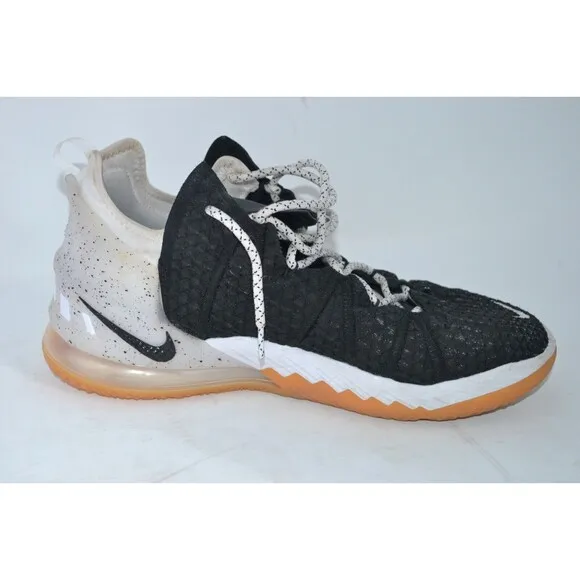 Nike LeBron 18 CQ9283-007 Men's US 12 Basketball Shoes Black Gum Fashion Sneaker