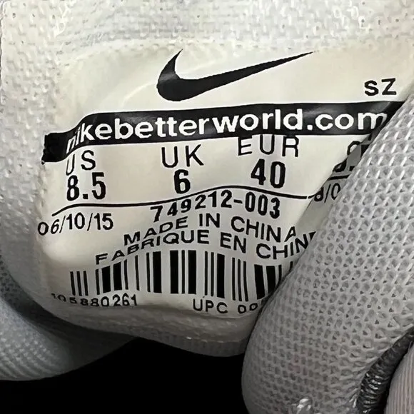 Nike Mens 749212-003 Air Max 95 Essential Pure Platinum Size 8.5 Trainers Shoes