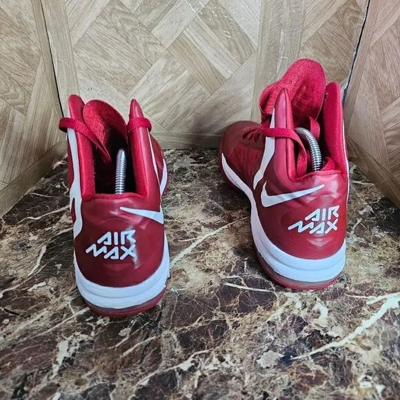 Nike men's Air Max Hyperaggressor red basketball shoes size 10.   282
