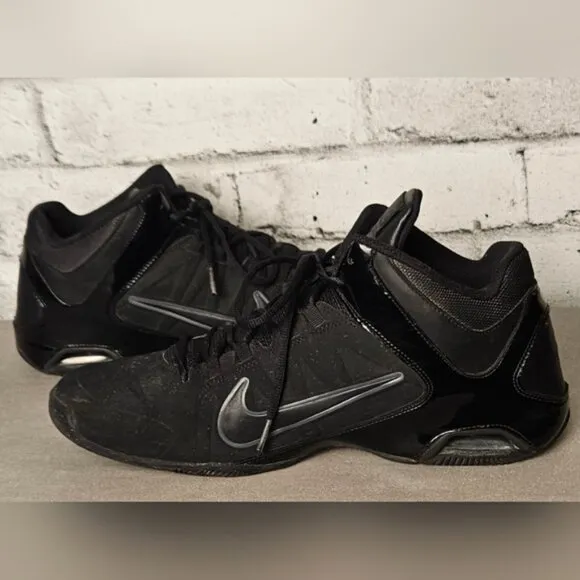 Nike Mens Air Visi Pro 4 Black Basketball Shoes