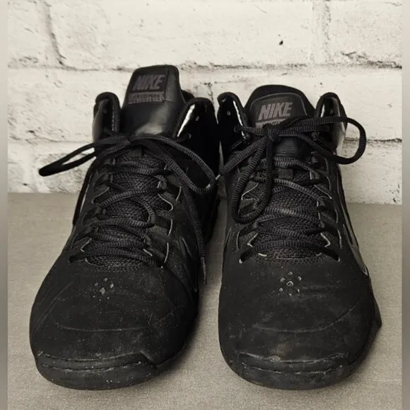 Nike Mens Air Visi Pro 4 Black Basketball Shoes
