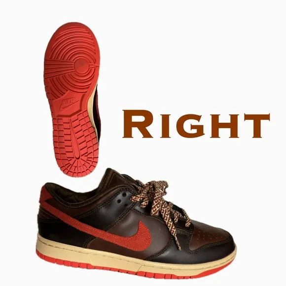 Nike Men's Brown and Red Sneakers