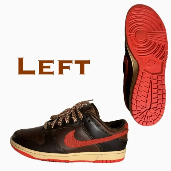 Nike Men's Brown and Red Sneakers