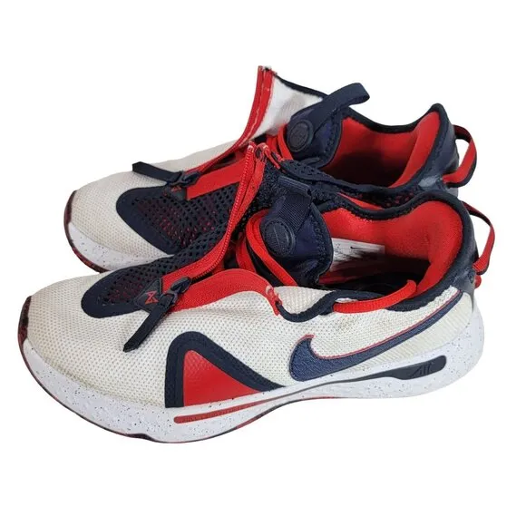 Nike Mens PG 4 CD5079-101 White Basketball Shoes Sneakers Size 8