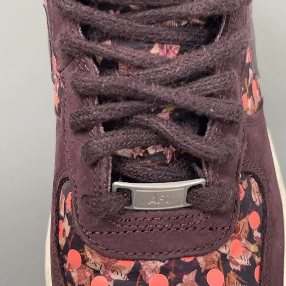 Nike Nike Air Force 1 Liberty High Women 7.5 706653-600 Deep Burgundy Polka Dot