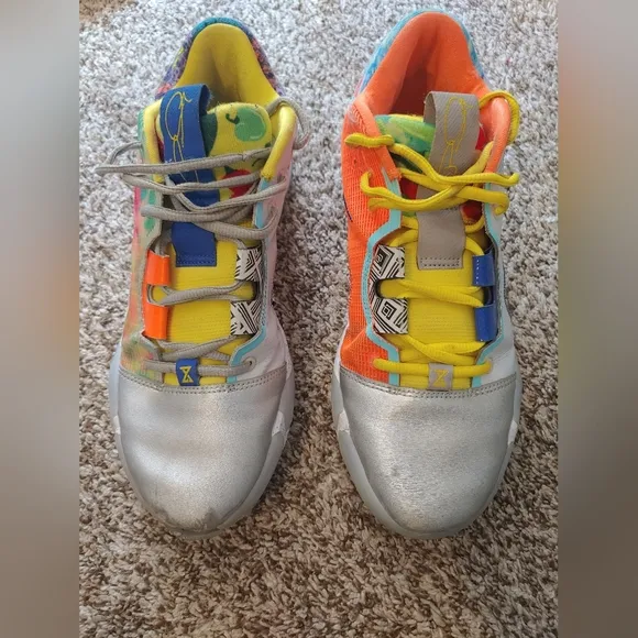 Nike Paul George 6 What The Colorful Sneakers, Size 9