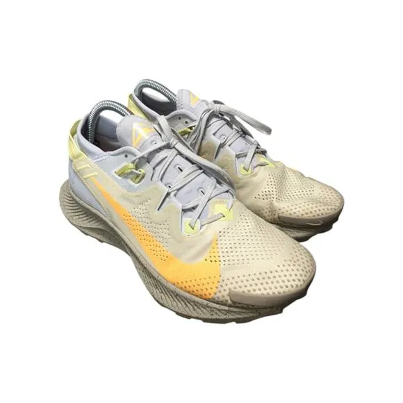 Nike Pegasus Trail 2 Running Shoes Pure Platinum Orange CK43099-001 Womens 9