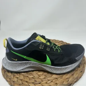 Nike Pegasus Trail 3 Running Shoes Black Green Strike Size 11 Men's