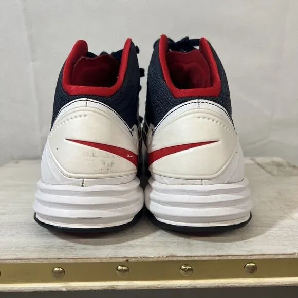 Nike RARE Lunar Hyperdunk   2012 White Navy Blue Red Sz 9 olympic 524934 102