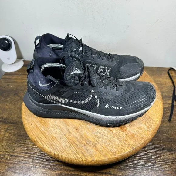 Nike React Pegasus Trail 4‎ Gore-Tex Black Wolf Shoes Mens Size 10.5 DJ7926-001