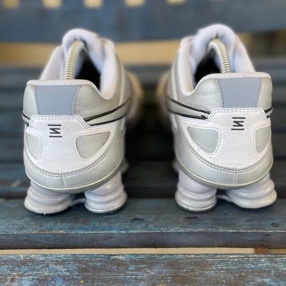 Nike Shox Turbo XI SL Mens Sneakers 11.5 White/Metallic Silver-Black 414941-100