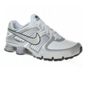 Nike Shox Turbo XI SL Mens Sneakers 11.5 White/Metallic Silver-Black 414941-100