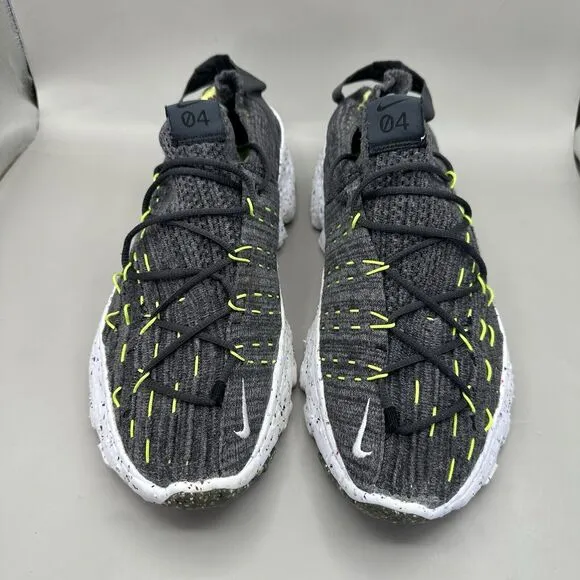 Nike Space Hippie 04 Running Shoes CZ6398 010 Dark Smoke Grey/Volt Men's Size 12