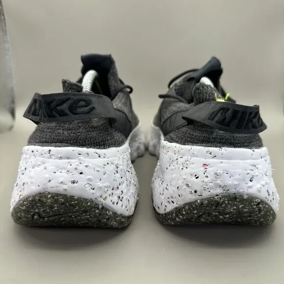 Nike Space Hippie 04 Running Shoes CZ6398 010 Dark Smoke Grey/Volt Men's Size 12