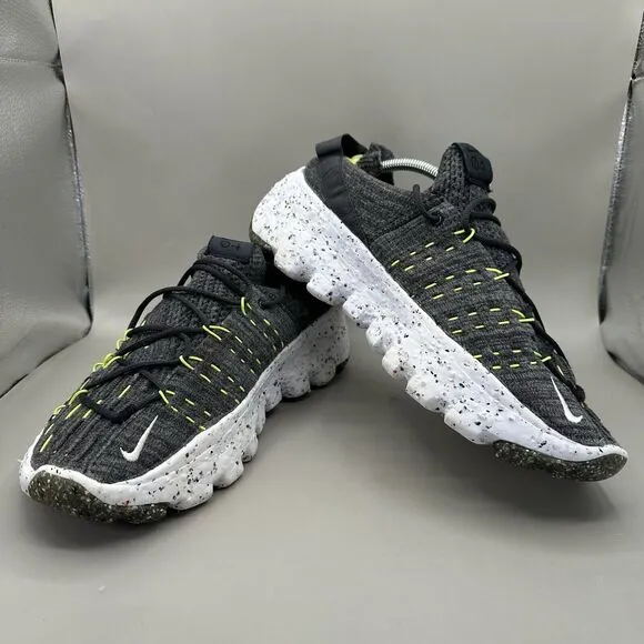 Nike Space Hippie 04 Running Shoes CZ6398 010 Dark Smoke Grey/Volt Men's Size 12