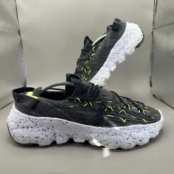 Nike Space Hippie 04 Running Shoes CZ6398 010 Dark Smoke Grey/Volt Men's Size 12