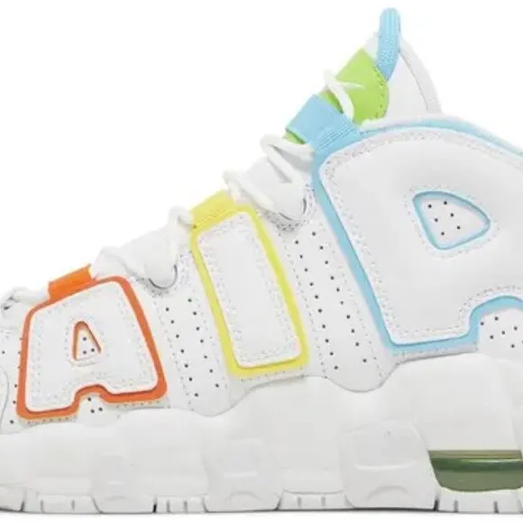 Nike Toddler White AIR More UPTEMPO Leather Girl's (Toddler) Sneakers Sz 12C