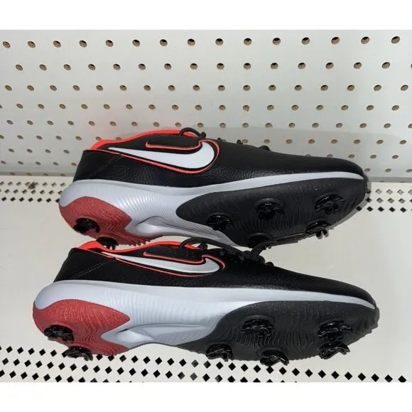 Nike Victory Pro 3 Mens Leather Golf Shoes Spikes Size 10.5 Black Red White