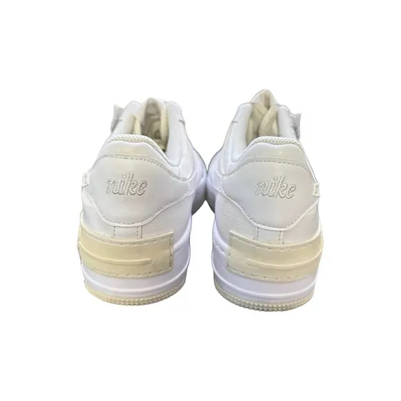 Nike Women White Stone Ivory Air Force 1 Shadow Sneaker Shoes Size 11.5