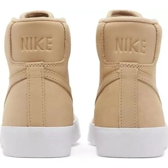 Nike Women's Blazer Mid Premium Casual Shoes in Beige/Vachetta Tan Size …