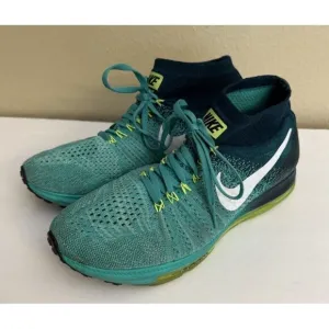 Nike Zoom All Out Flyknit Clear Jade‎ Sneakers Shoes Men Size 9 Style 844134-313