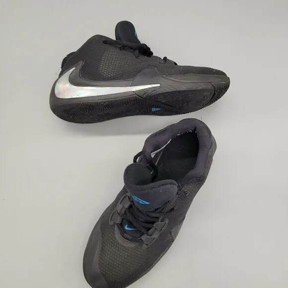 Nike Zoom Greek Freak 1 Black Iridescent Basketball Shoes Size 6.5 Youth