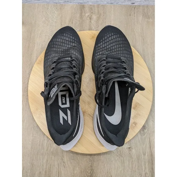 Nike Zoom Pegasus 37 Running Shoes Lightweight Cushioned Black White Mens 10