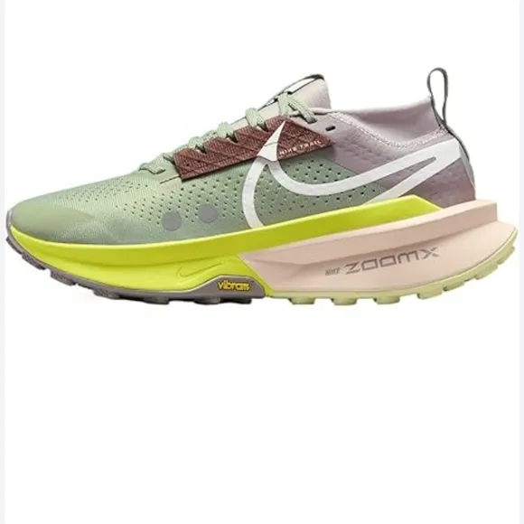 Nike ZoomX Women's Running Shoes - Green and Pink Size 7