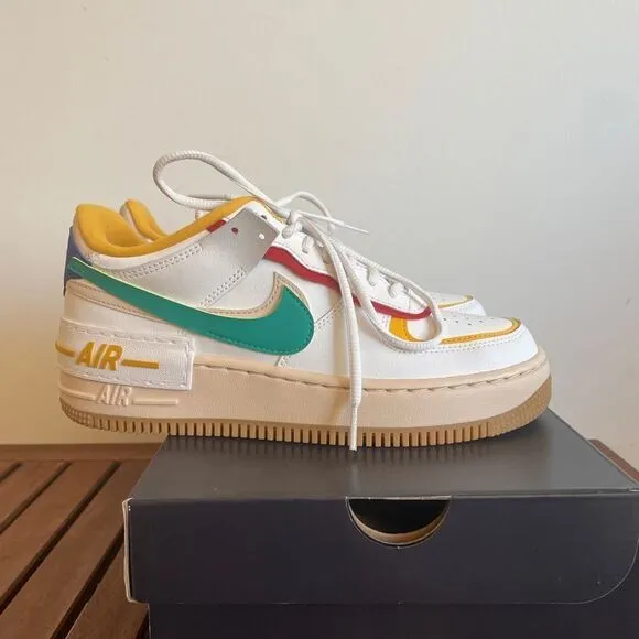 Nike Air Force 1 Shadow Summit White Neptune Green US Women 7.5/UK 5(CI0919-118)