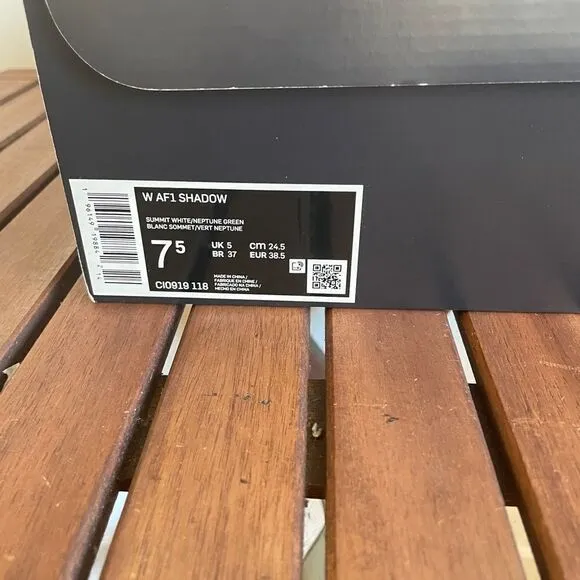 Nike Air Force 1 Shadow Summit White Neptune Green US Women 7.5/UK 5(CI0919-118)