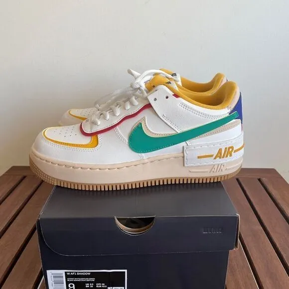 Nike Air Force 1 Shadow Summit White Neptune Green US Women 9/UK 6.5(CI0919-118)