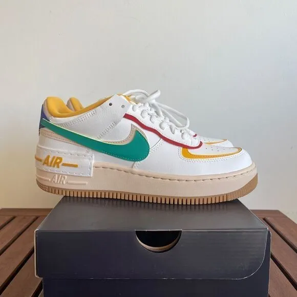 Nike Air Force 1 Shadow Summit White Neptune Green US Women 9/UK 6.5(CI0919-118)