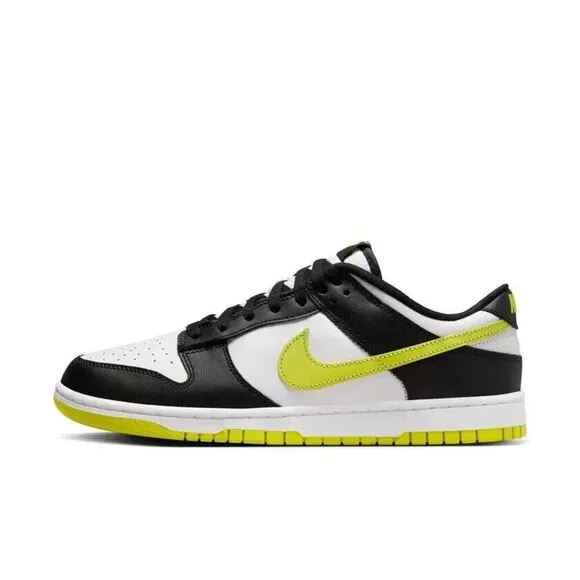 Nike Dunk Low DV0833-110 Sneakers Men's 8.5 White Leather Lifestyle Shoes TF3079