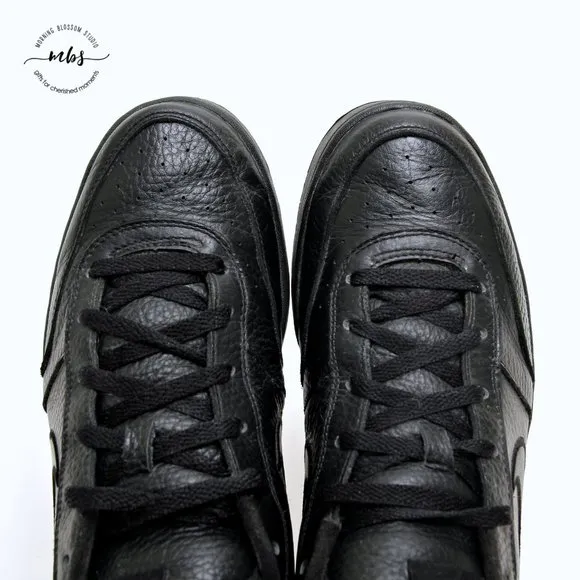 Nike SB Force 58 Premium Triple Leather Comfort Shoes Black Men Size 9.5