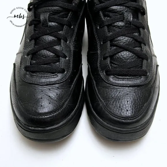 Nike SB Force 58 Premium Triple Leather Comfort Shoes Black Men Size 9.5