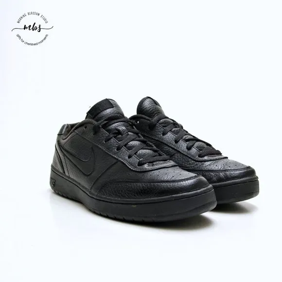 Nike SB Force 58 Premium Triple Leather Comfort Shoes Black Men Size 9.5