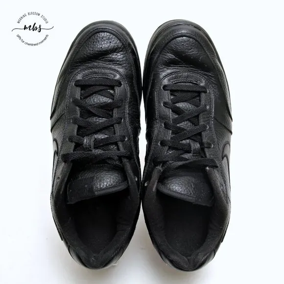 Nike SB Force 58 Premium Triple Leather Comfort Shoes Black Men Size 9.5