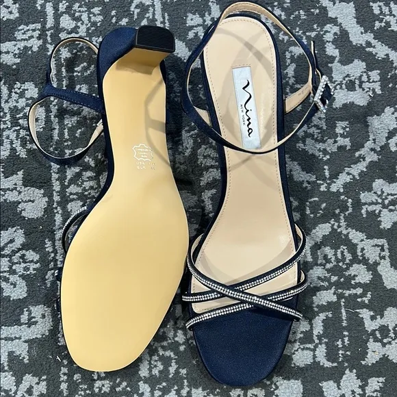 Nina Bobby New Navy Sandal Women's 11 New Unworn