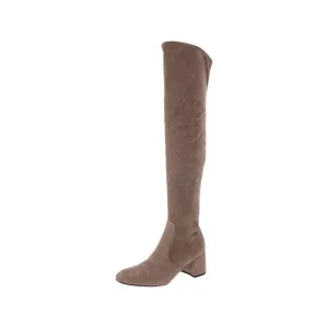 NINE WEST Womens Gray Felipe Round Toe Block Heel Zip-Up Boots Shoes 9.5 M