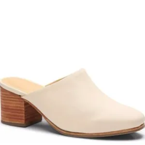 Nisolo Women's Cream All Day Heeled Block Mules Bone Size 9.5