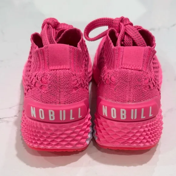 NOBULL Pink Allday Diamond Reflective Knit Running Shoes Women’s Size 7.5 New